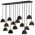 Hinkley Nula 48 1/2" Wide Black Shell Modern Linear 14-Light Pendant