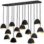 2_Hinkley Nula 48 1/2" Wide Black Shell Modern Linear 14-Light Pendant more views