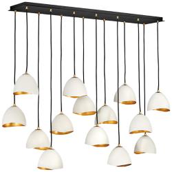Hinkley Nula 48 1/2"W White Gold 14-Light Linear Chandelier