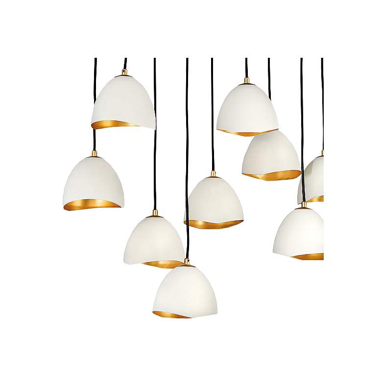Image 4 Hinkley Nula 48 1/2"W White Gold 14-Light Linear Chandelier more views