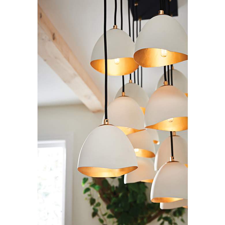 Image 5 Hinkley Nula 48 1/2"W White Gold 14-Light Linear Chandelier more views
