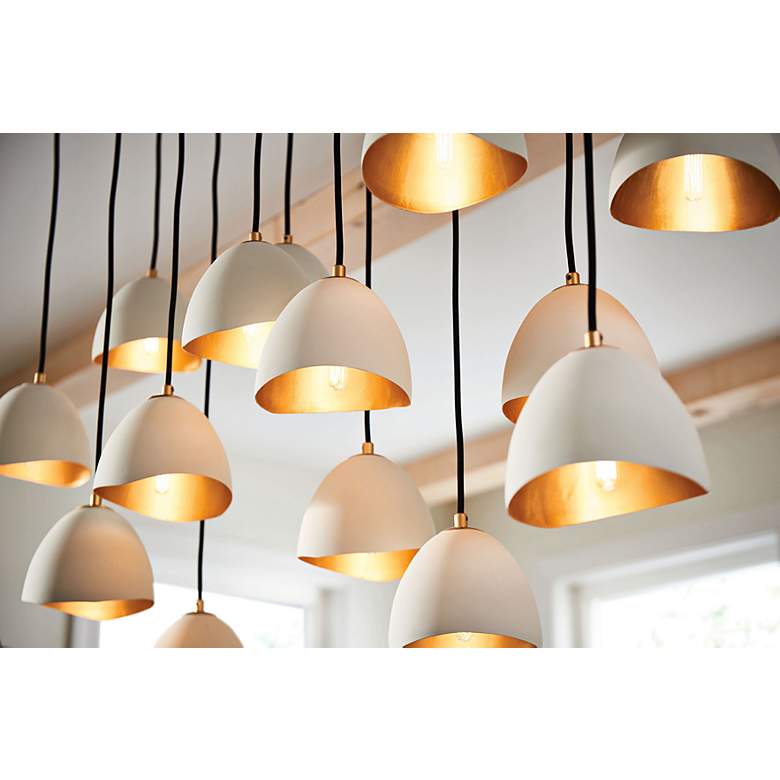 Image 6 Hinkley Nula 48 1/2"W White Gold 14-Light Linear Chandelier more views