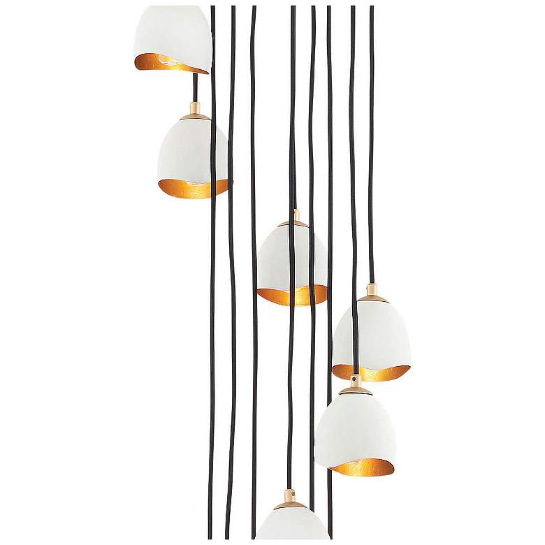 Image 3 Hinkley Nula 60"W Shell White 12-Light Multi-Tier Chandelier more views