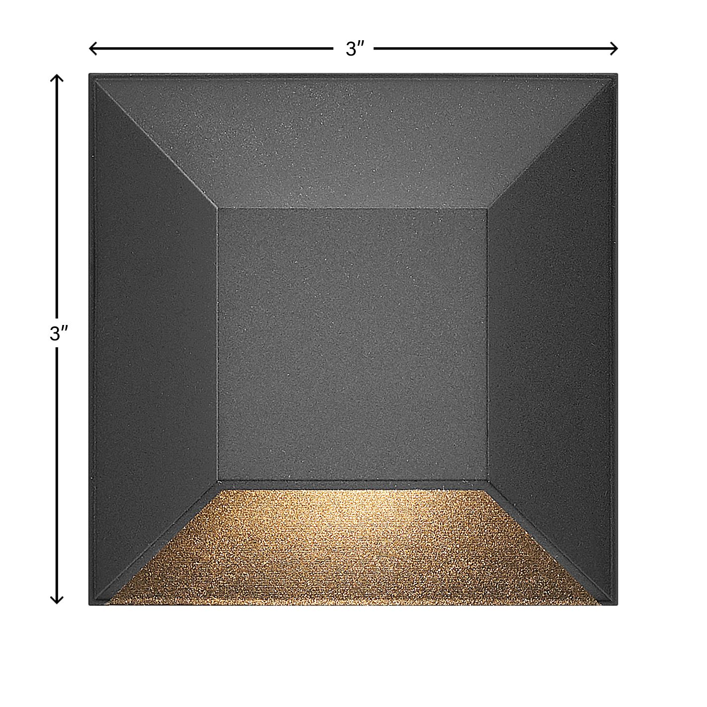 Hinkley Nuvi 3" High Black LED Landscape Deck Light