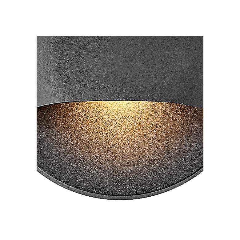 Image 2 Hinkley Nuvi 3 inch High Round Black LED Outdoor Deck Sconce more views