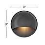 Hinkley Nuvi 3" High Round Black LED Outdoor Deck Sconce