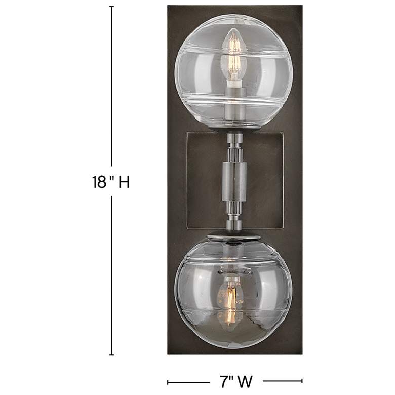 Image 3 Hinkley Oberon 18" High Black Oxide 2-Light Wall Sconce more views