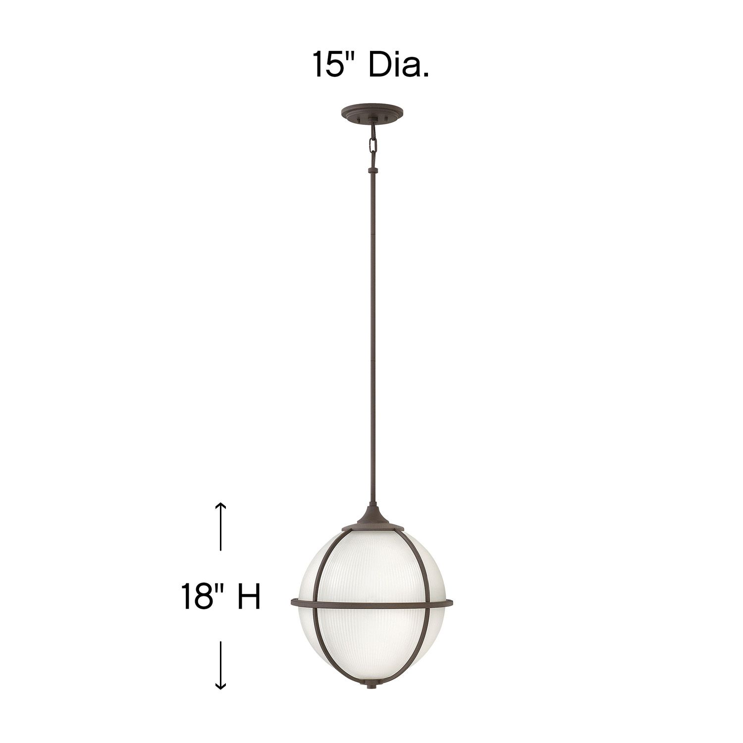 Hinkley Odeon 15" Wide Oil-Rubbed Bronze Pendant Light