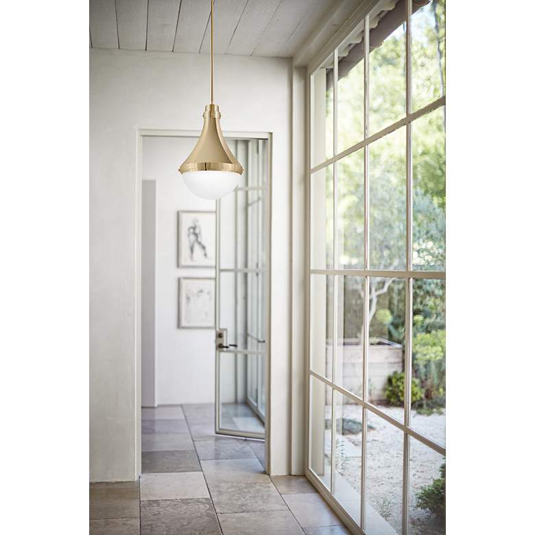 Image 3 Hinkley Oliver 14 1/4" Wide Bright Brass Pendant Light more views