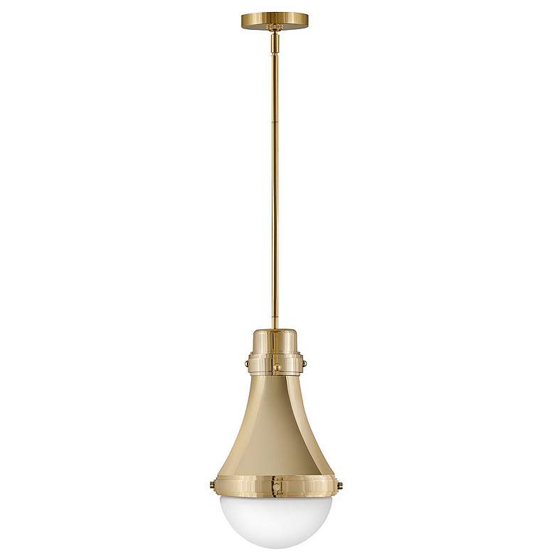 Image 1 Hinkley Oliver 9" Wide Bright Brass Mini Pendant