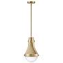 1_Hinkley Oliver 9" Wide Bright Brass Mini Pendant