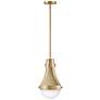 2_Hinkley Oliver 9" Wide Bright Brass Mini Pendant more views