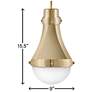 3_Hinkley Oliver 9" Wide Bright Brass Mini Pendant more views