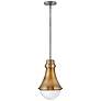 1_Hinkley Oliver 9" Wide Heritage Brass Mini Pendant