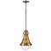 Hinkley Oliver 9" Wide Heritage Brass Mini Pendant