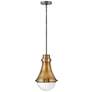 2_Hinkley Oliver 9" Wide Heritage Brass Mini Pendant more views