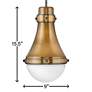 3_Hinkley Oliver 9" Wide Heritage Brass Mini Pendant more views