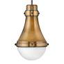 4_Hinkley Oliver 9" Wide Heritage Brass Mini Pendant more views