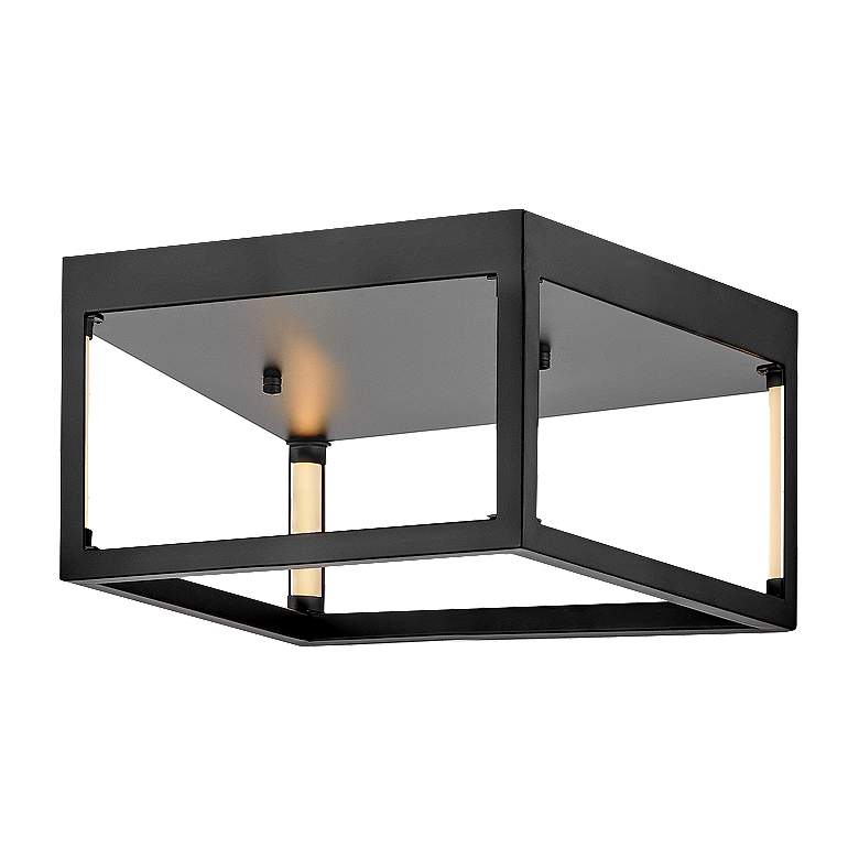 Image 1 Hinkley- Onyx Small LED Flush Mount- 14" Black