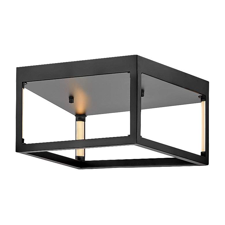 Image 1 Hinkley- Onyx Small LED Flush Mount- 14 inch Black