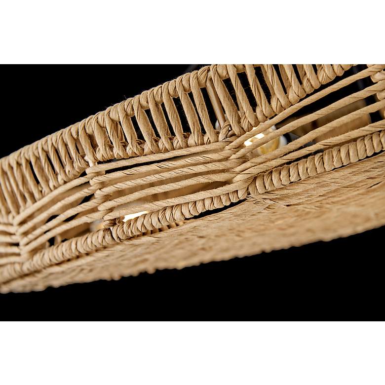 Image 3 Hinkley Ophelia 30" Wide 6-Light Brown Woven Rattan Drum Pendant more views