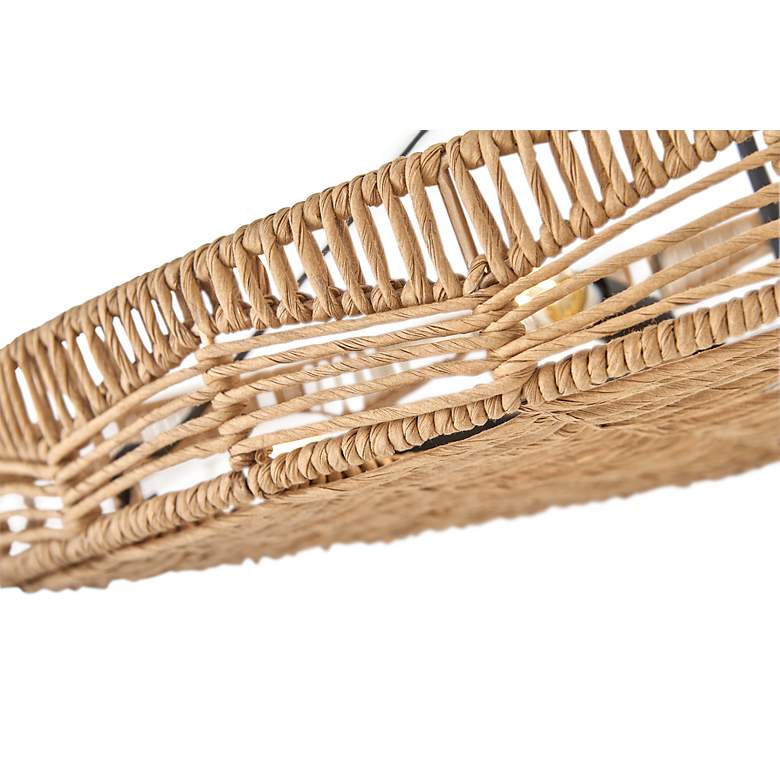 Image 4 Hinkley Ophelia 30" Wide 6-Light Brown Woven Rattan Drum Pendant more views