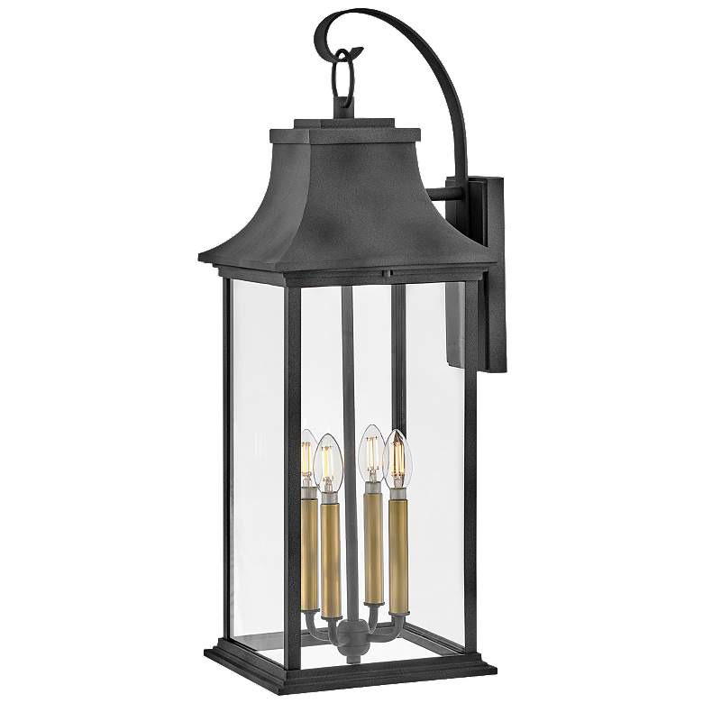 Image 1 Hinkley - Outdoor Adair Extra Large Wall Mount Lantern- Aged Zinc