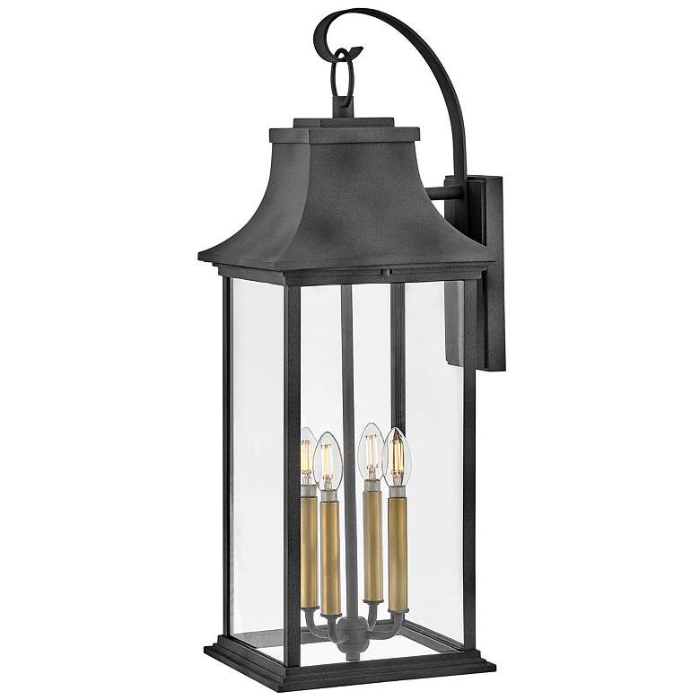 Image 1 Hinkley - Outdoor Adair Extra Large Wall Mount Lantern- Aged Zinc