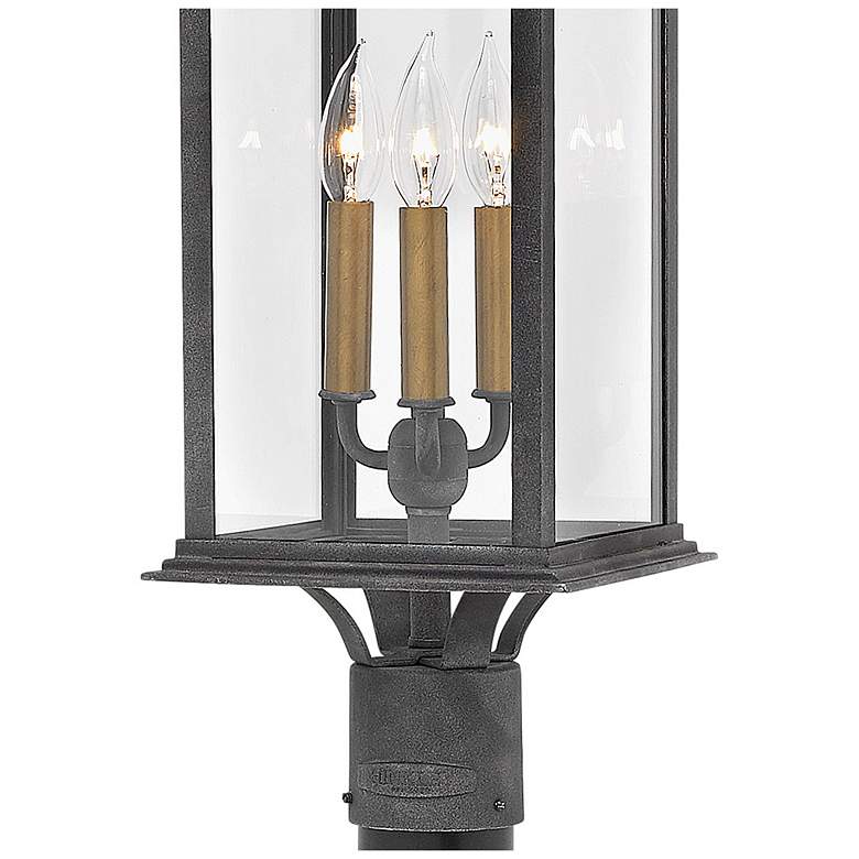 Image 4 Hinkley Outdoor Adair Large Post Top Mount Lantern 27.75" Aged Zinc more views