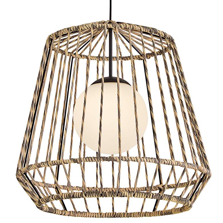 Image 4 Hinkley Outdoor Arlen Large Hanging Pendant 24" Black more views
