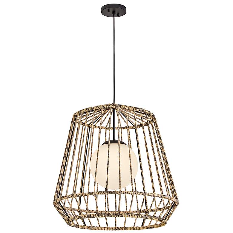 Image 6 Hinkley Outdoor Arlen Large Hanging Pendant 24" Black more views