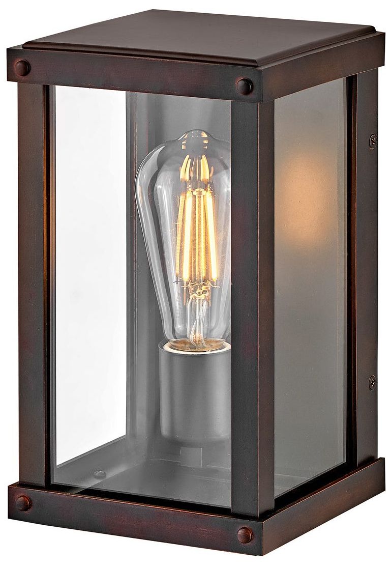 Image Hinkley - Outdoor Beckham Extra Small Wall Mount Lantern- Blackened Copper
