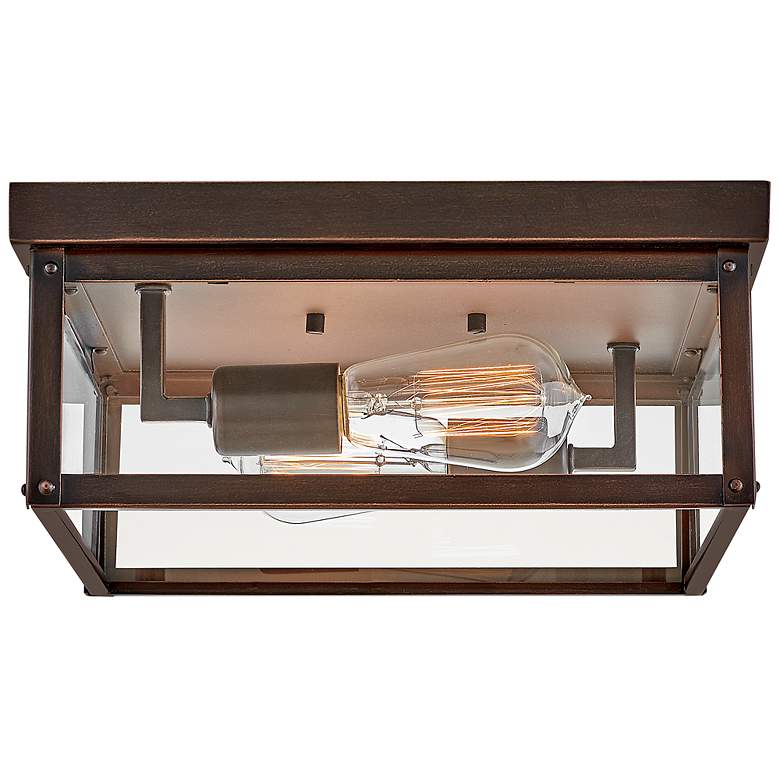 Image 3 Hinkley Outdoor Beckham Small Flush Mount 12.0" Blackened Copper more views