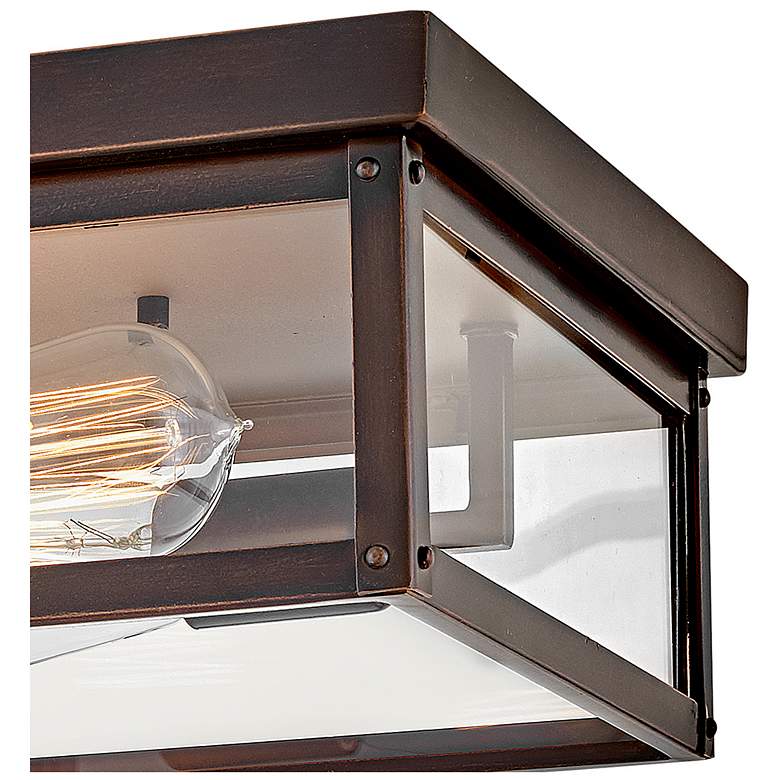 Image 6 Hinkley Outdoor Beckham Small Flush Mount 12.0" Blackened Copper more views