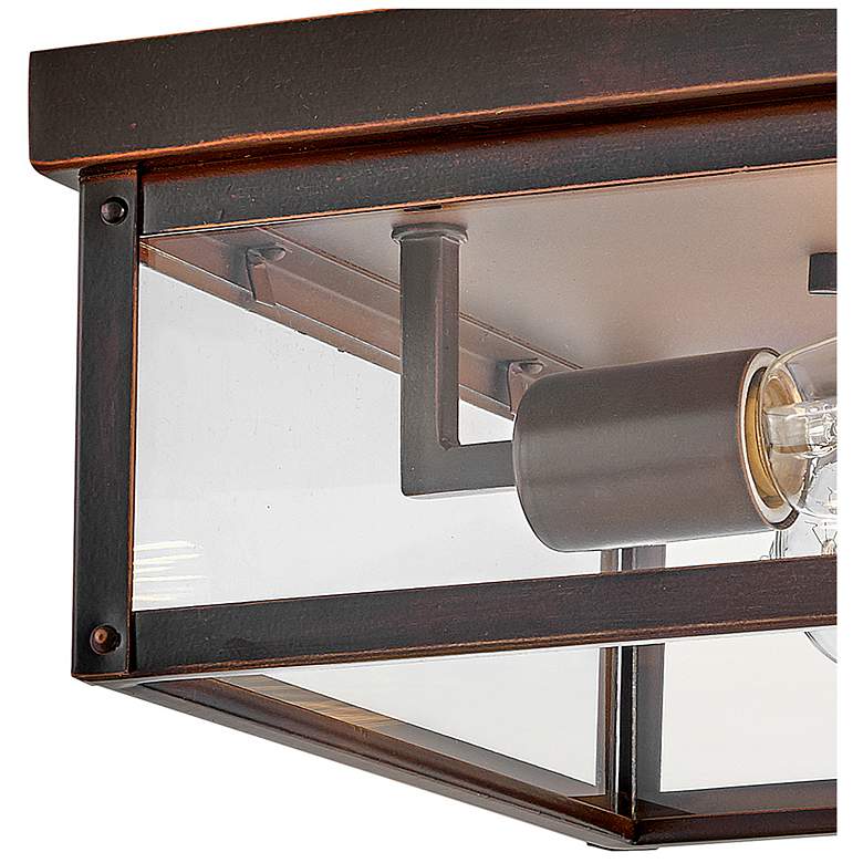 Image 7 Hinkley Outdoor Beckham Small Flush Mount 12.0" Blackened Copper more views