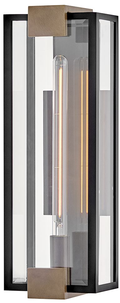 Hinkley Outdoor Bergen Medium Wall Mount Lantern 22" Black