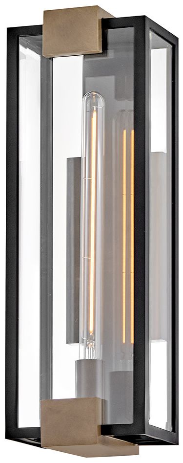 Image 7 Hinkley Outdoor Bergen Medium Wall Mount Lantern 22" Black more views