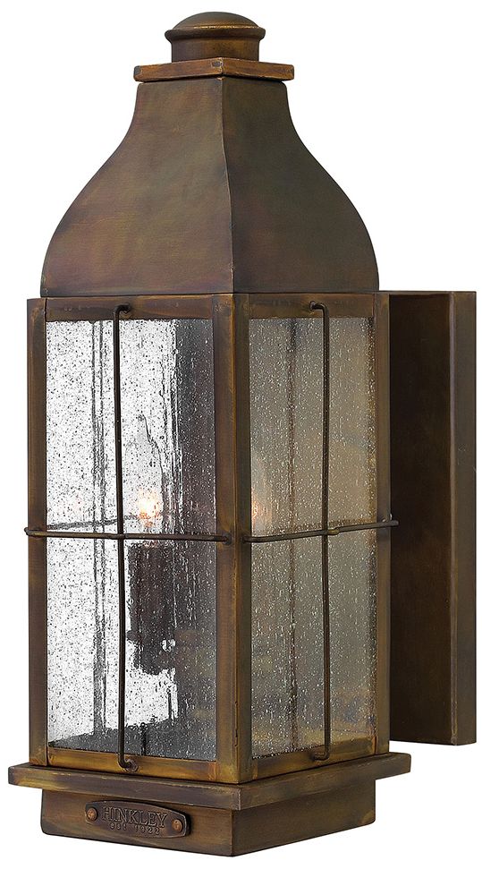 Hinkley Outdoor Bingham Medium LED Wall Mount Lantern 6" Sienna