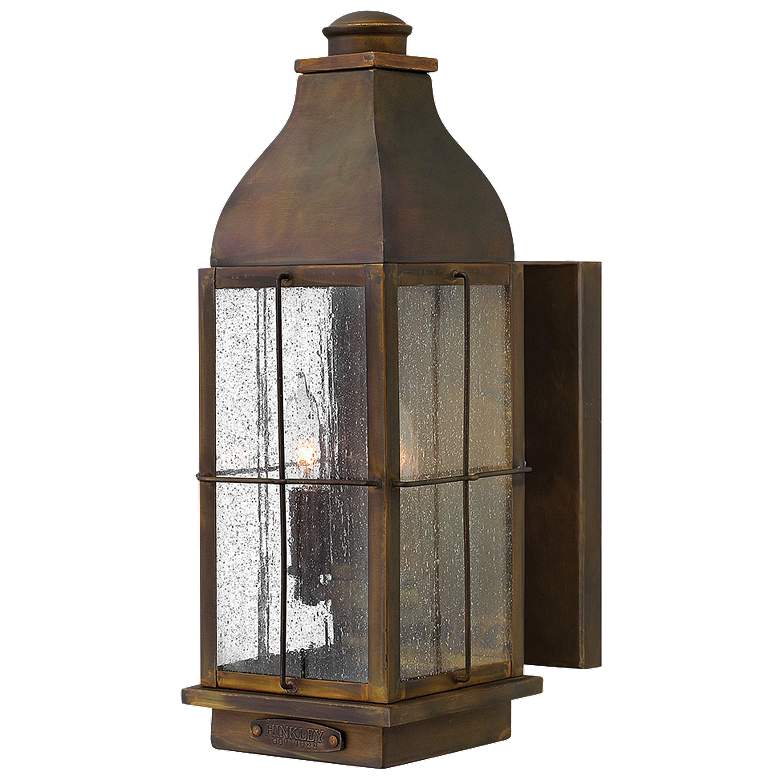 Image 1 HINKLEY OUTDOOR BINGHAM Medium Wall Mount Lantern Sienna