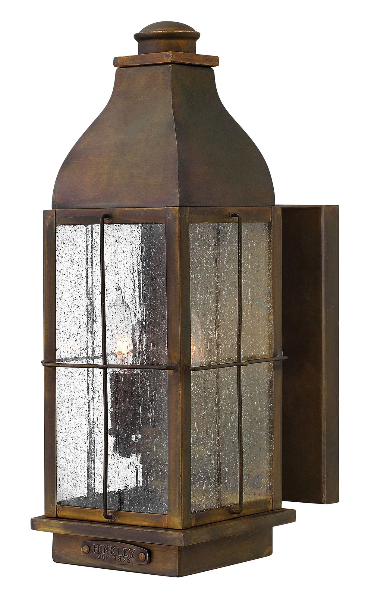 Image 2 HINKLEY OUTDOOR BINGHAM Medium Wall Mount Lantern Sienna more views