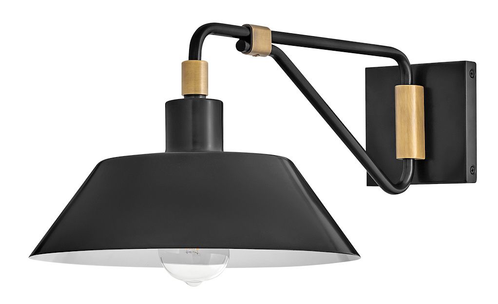 Image 4 Hinkley Outdoor Brewster Medium Wall Mount Barn Light 12" Black Oxide more views