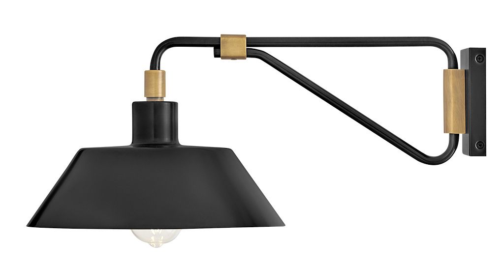 Image 5 Hinkley Outdoor Brewster Medium Wall Mount Barn Light 12" Black Oxide more views