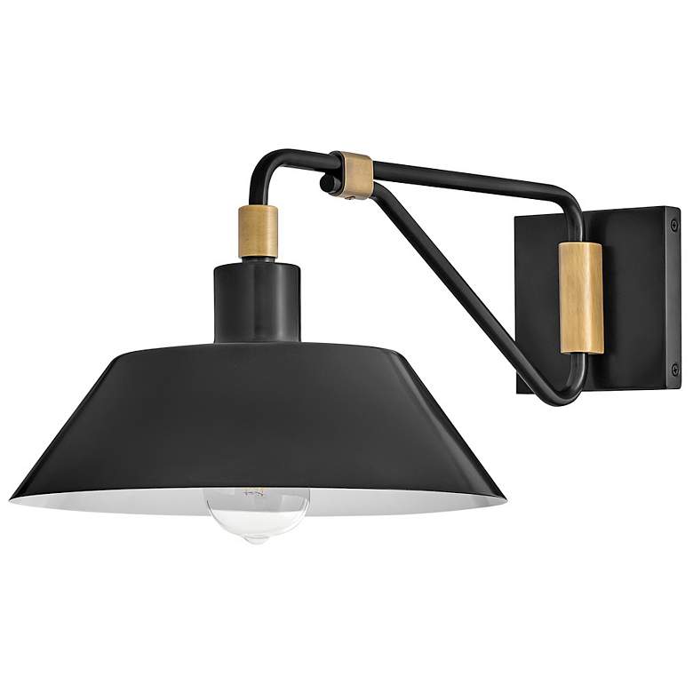 Image 4 Hinkley Outdoor Brewster Medium Wall Mount Barn Light Black Oxide more views