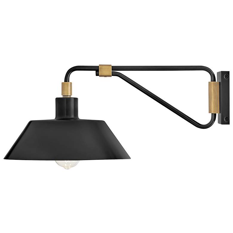 Image 5 Hinkley Outdoor Brewster Medium Wall Mount Barn Light Black Oxide more views