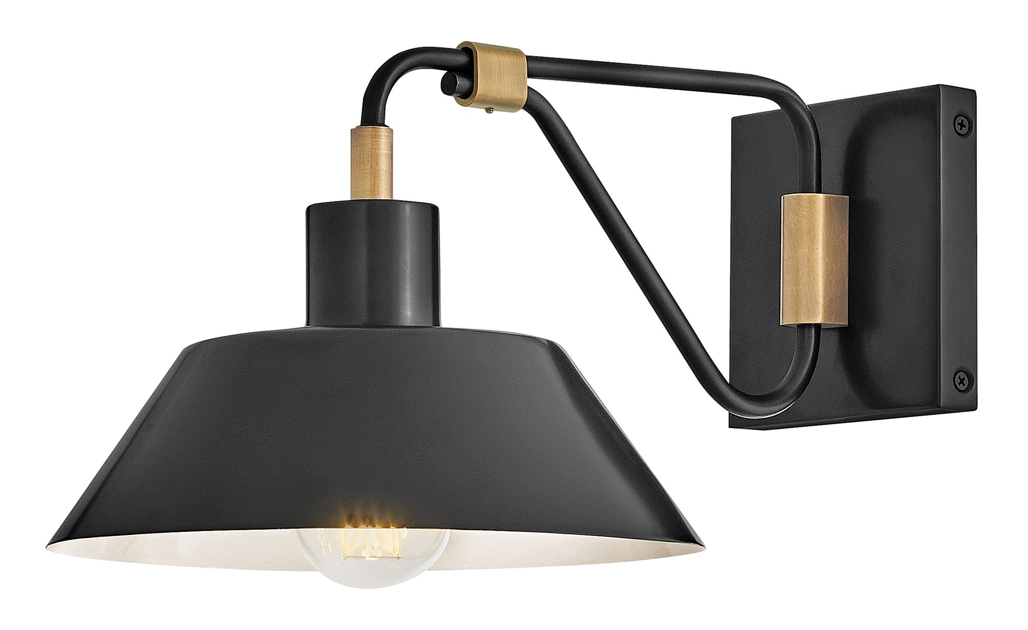 Image 2 Hinkley Outdoor Brewster Small Wall Mount Barn Light 9.5" Black Oxide more views