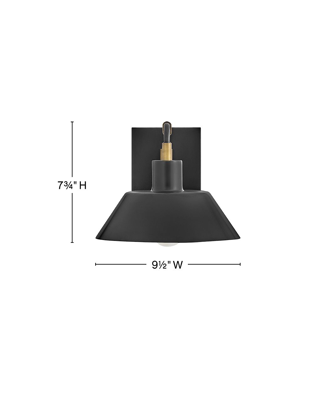 Image 3 Hinkley Outdoor Brewster Small Wall Mount Barn Light 9.5" Black Oxide more views