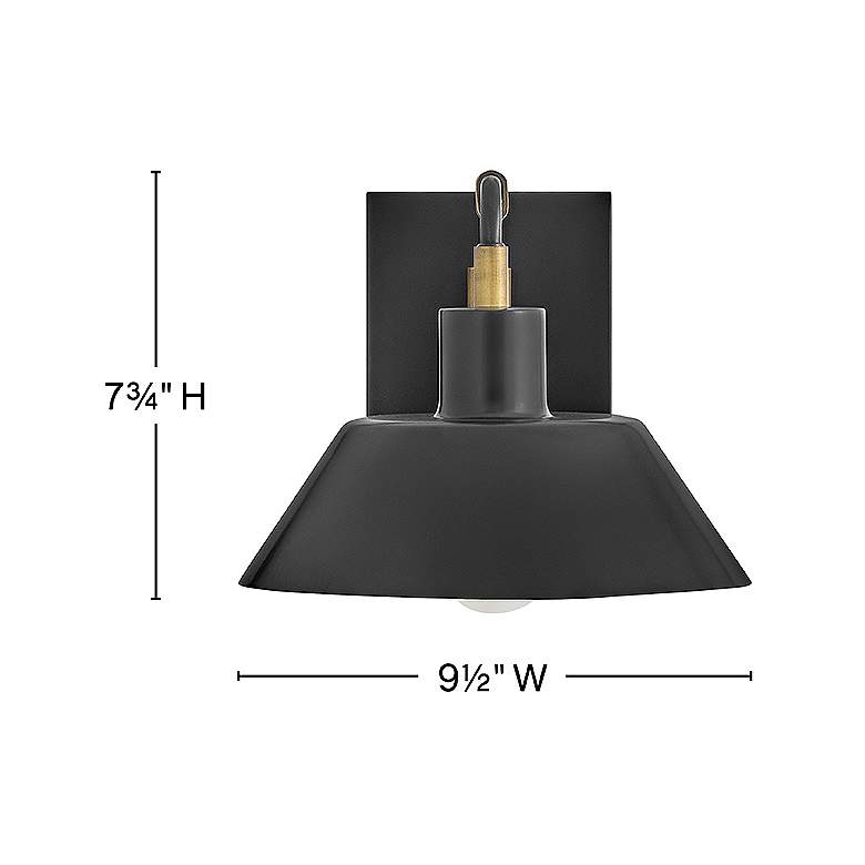 Image 3 Hinkley Outdoor Brewster Small Wall Mount Barn Light Black Oxide more views