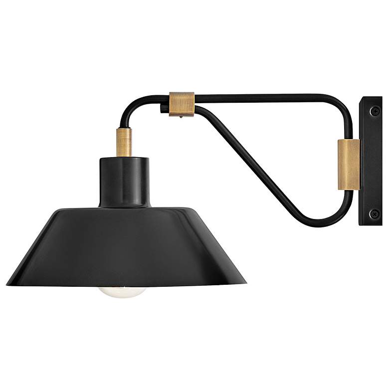 Image 5 Hinkley Outdoor Brewster Small Wall Mount Barn Light Black Oxide more views