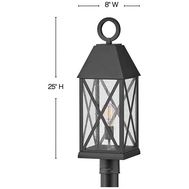 Image 3 Hinkley Outdoor Briar Large Post Top or Pier Mount Lantern 8" Museum B more views