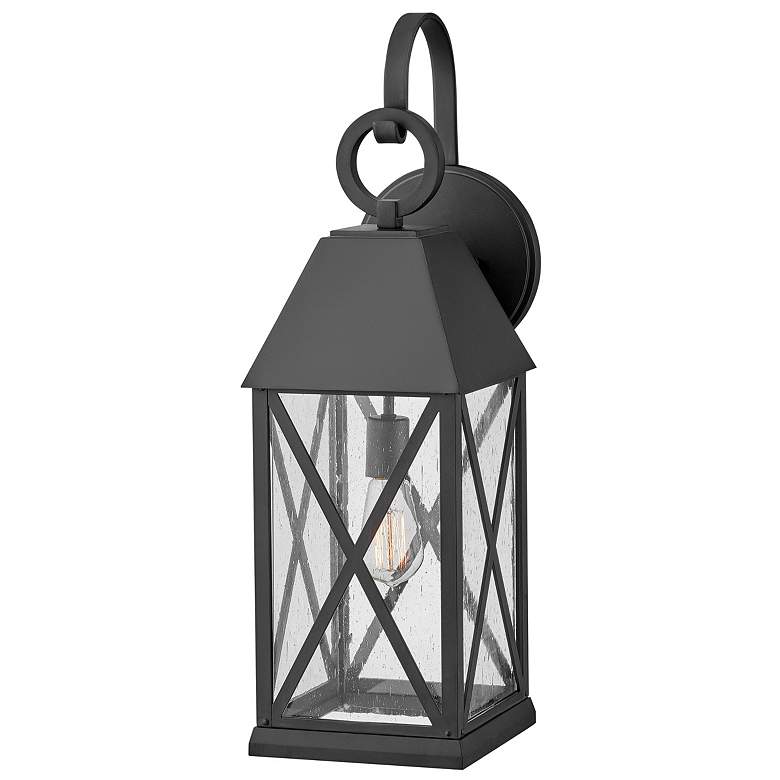 Image 2 Hinkley Outdoor Briar Large Wall Mount Lantern 8" Museum Black more views